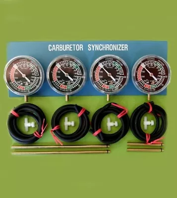 FOUR Motorcycle Carburetor Carb Synchronizer Vacuum Gauge Tool Gauge Sync Ducati • $179.10