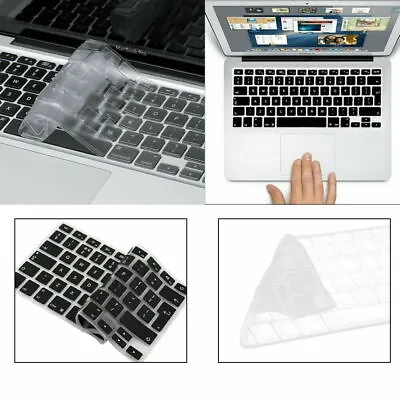 £2.96 • Buy Black Or Clear Keyboard Skin Cover For Apple MacBook Air Pro 11'' 13'' 14' 15 16