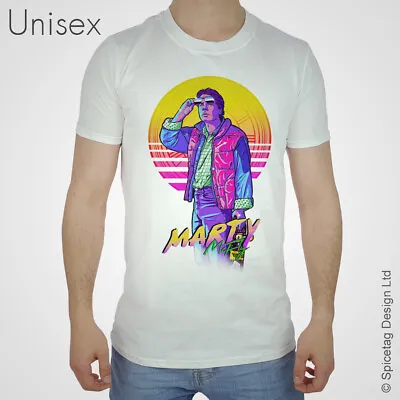 Marty McFly T-shirt Inspired 80's Neon Tee 1980's Top Retro Tshirt DeLorean • £12.95