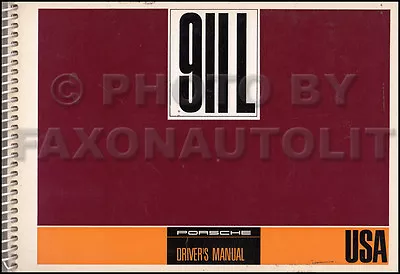 1968 Porsche 911L Owners Manual Original OEM 911 L Owner User Guide Book • $99