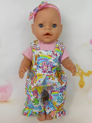 Dolls Clothes For 17  BABY BORN~REBORN~16  CPK DOLL~CARE BEARS/RAINBOWS OVERALLS • $13
