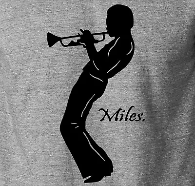 MILES DAVIS T-Shirt Retro Vintage Jazz Trumpet Silhouette Soul S-6XL Cotton Tee  • $20.95