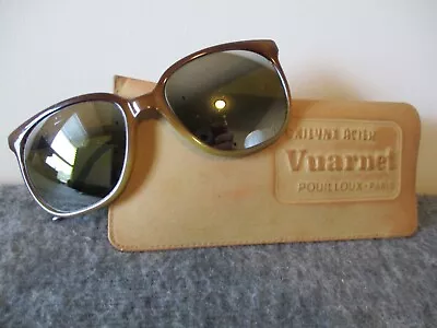 Vintage Vuarnet Pouilloux 002 Caramel Brown Sunglasses Skilynx Lenses France • $178.95