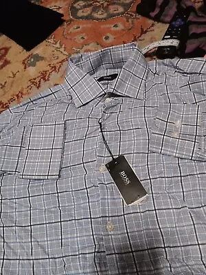 Nwt Hugo Boss Dress Shirt Soft Luxury Cotton 15 32/33 Trim Fit • $59.95