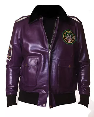 Batman Henchmen Joker Goon Purple Bomber Jacket With Faux Fur Collar • $109.99