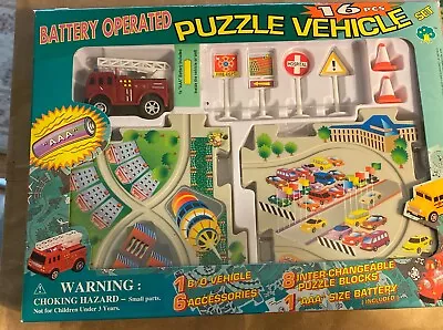 Military Force Battery Operated Vehicle Puzzle/firetruck 16 PCS/box/used Twice • $24.99