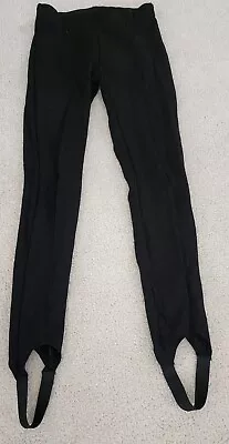 $8.99 • Buy Zara Girl's Black Stretch Leggings W Elastic Foot Strap Waist Size 13/14