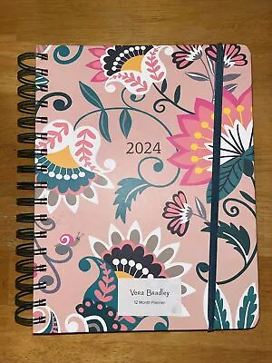 2024 VERA BRADLEY 12 Month Planner 9”x7” Hard Cover Spiral • $28