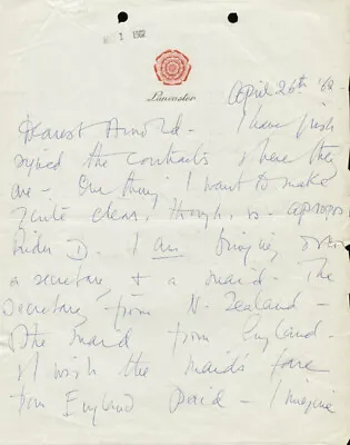 Vivien Leigh - Autograph Letter Signed 04/26/1962 • $1000
