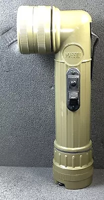 Fulton MX-99I/U Military OD Green Anglehead Flashlight With Extra Bulb Works! • $12