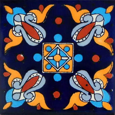 Mexican Tile Folk Art Handmade Talavera Backsplash Handpainted Mosaic # C264 • $1.79