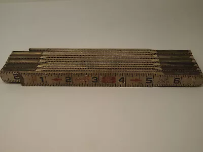 Vintage Lufkin Folding Ruler No 066 Red Extension Ruler 72  Made In USA • $9.99