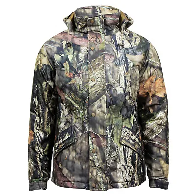 Men's Mossy Oak Camouflage Hunting Hiking Fishing Hooded Outdoor Activity Jacket • £25.99
