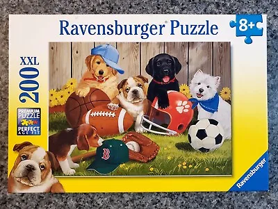 Ravensburger LET'S PLAY BALL! 200 XXL Piece Puzzle Puppies COMPLETE • $5.95