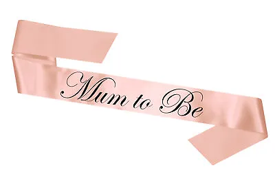 Rose Gold Mum To Be Sash Baby Shower 180cm Gift Present Sashes Mummy To Be • £4.95