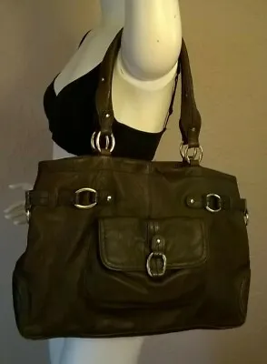 $34.99 • Buy Sigrid Olsen Chocolate Brown Pebbled Leather Tote/Satchel/Handbag Large
