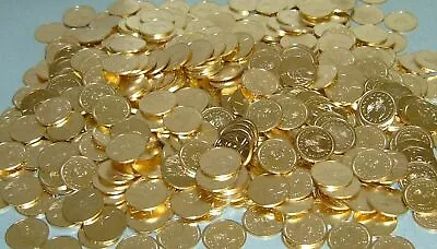 500 Brand New Golden 1/2 Half Dollar - 50 Cent Size - Slot Machine Tokens 30pai • $154.95