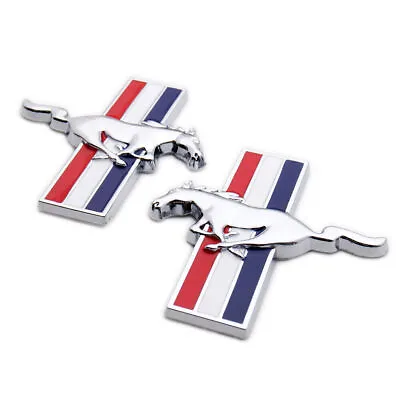 3D Car For Ford Mustang Sport Left & Right Fender Horse Logo Badge Metal Emblem • $11.58