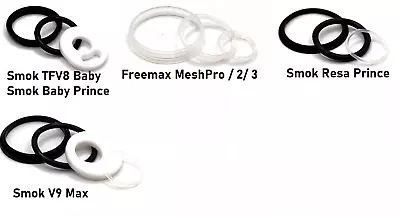 (2-Pack) Replacement Vape Tank Seals - O-Ring Sets / SMOK / FREEMAX • £5.09