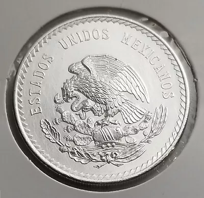 Mexico Cinco 5 Pesos 1948 Cuauhtemoc The Last Aztec Emperor Silver Coin .900. • $39