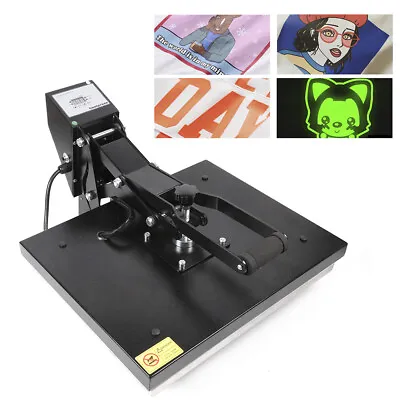 Manual Open Clamshell Heat Press Machine W/ 16''x20'' Heat Pad T-shirts Heating • $243.20