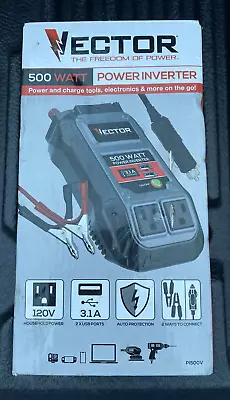 VECTOR 500 Watt Power Inverter Dual Power Inverter Two USB Charging • $29.95