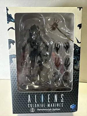 Hiya Toys Aliens Colonial Marines Xenomorph Spitter Figure 1:18 Scale Open • $82