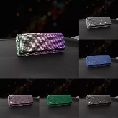 $16.67 • Buy Bling Rhinestones Car Glasses Case Diamond Car Sunglasses Box Glasses Holder