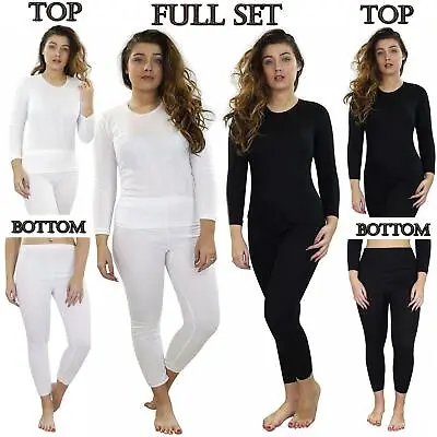 £4.95 • Buy Ladies Thermal Underwear Top Long Sleeve Tshirt Vest Legging Bottom Long Janes