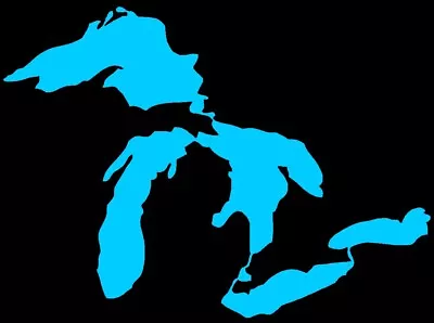 Great Lakes Die Cut Window Sticker Decal BLUE (State Of Michigan) • $3.68