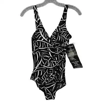 Miraclesuit NOVA Must Have Oceanus Black Zebra Wireless One Piece Swimsuit 10  • $49.97