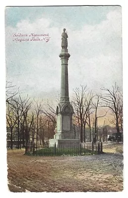 NIAGARA FALLS NY Postcard SOLDIER'S MONUMENT Civil War To PHILADELPHIA PA 1909 • $5.95