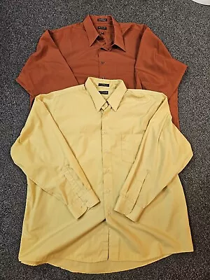 Mens 2 Peice  Combo Arrow  Wrinkle Free  Dress Shirts Size 2x/18.5.  #365 • $18