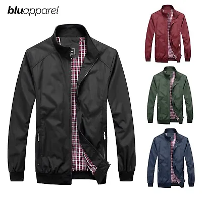 Mens Harrington Jacket Smart Causal Bomber Jacket Men Spring Jackets For Men UK • £25.99