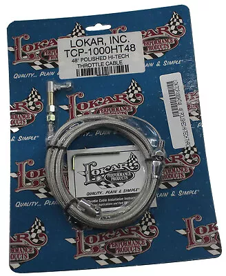 Lokar 48  Universal Polished Hi-Tech Accelerator Cable Stainless Steel Housing • $214.16