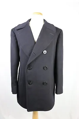 VTG Naval Clothing Factory Wool Pea Coat Peacoat 1940s Military WWII ~Size 42/43 • $99