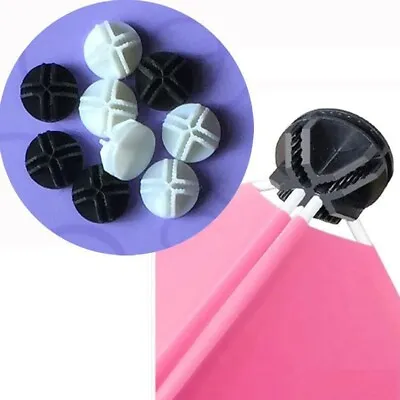 20 WHITE/BLACK Wire Storage Cube Plastic Connectors Mesh Snap Mini Push Grid • £10.44