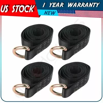 4X 8' Lasso Straps Wrecker Car Hauler Tow Dolly Tire Wheel Tie Down Strap Black • $26.09