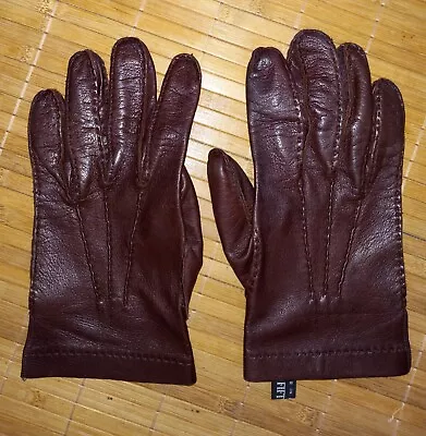 Saks Fifth Avenue Men's Brown Leather Gloves NWOT • $29.95