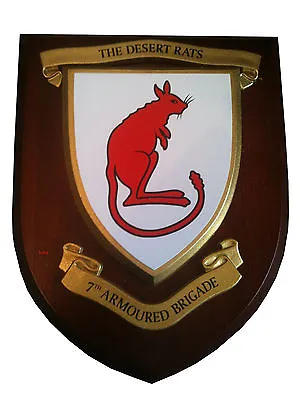 7th Armoured Brigade Desert Rats Wall Plaque UK Made For MOD Military • £21.99