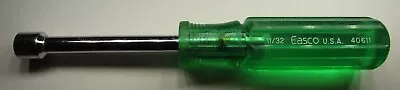 Vintage *Easco* 11/32  Nut Driver W/ Green Handle 40611 ~Made In USA~ • $3.95