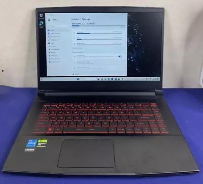 MSI Gf63 Thin 11UC Black Gaming Laptop 11th Gen I5 2.69GHz 16GB 500GWIN 11 Home • $480