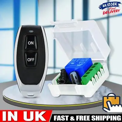 Remote Switch DC12V Distance Control 433 Mhz For Gate/Garage Door (ON) • £6.69