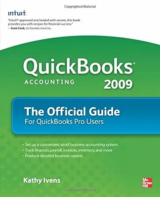 £31.83 • Buy QuickBooks 2009 The Official Guide (QuickBooks: The Official Guide). Ivens<|