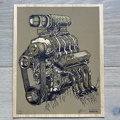 Engine - WOOD HANDBILL PRINT 5/20 S&N - EMEK 2005 QOTSA • $999.99