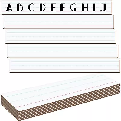 Dry Erase Sentence Strips 3 X 12 Inch Double Sided Whiteboard Lined Sentence ... • $23.12