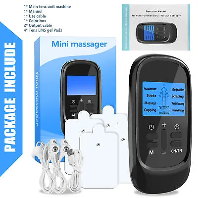 2 Output Tens Machine Full Body Pain Relief Device Digital Massager Device Gift • $17.99