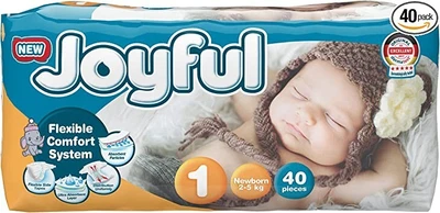 £9.23 • Buy Joyful Size 1 New Born Nappy Pack Of 40 (2-5KG)