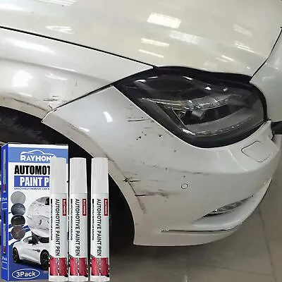 $10.40 • Buy 3Pcs White Car Scratch Repair Paint Pen White Auto Touch Up Pen Clear Remover 