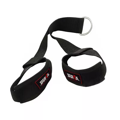 Ab Crunch Straps Abdominal Chinning Bar Gym Triceps Exercise Bicep CurlS BLK • $9.99